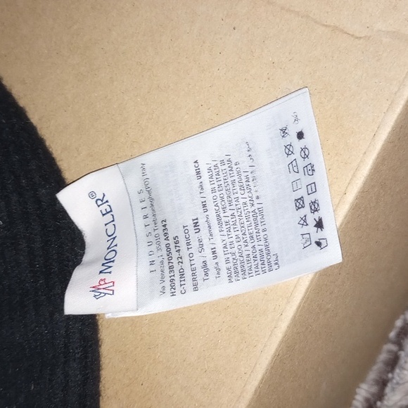 Moncler Ribbed Knit Wool BeanieBlack - Picture 3 of 3